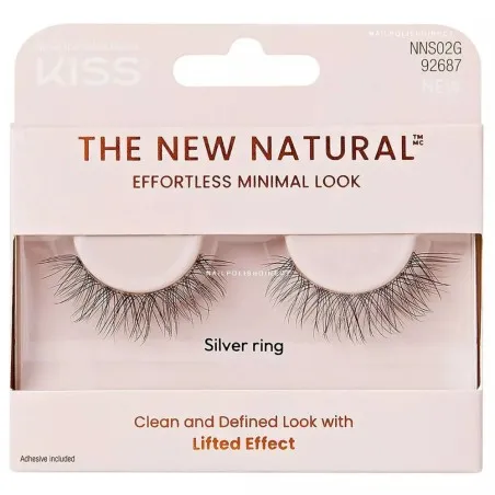 Faux Cils KISS  THE NEW NATURAL STRIP EYELASHES - SILVER RING - RK-BY KISS