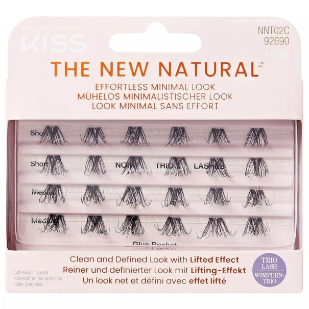 Faux Cils KISS  THE NEW NATURAL TRIO INDIVIDUAL EYELASHES - RK-BY KISS