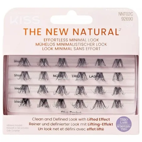 Faux Cils KISS  THE NEW NATURAL TRIO INDIVIDUAL EYELASHES - RK-BY KISS