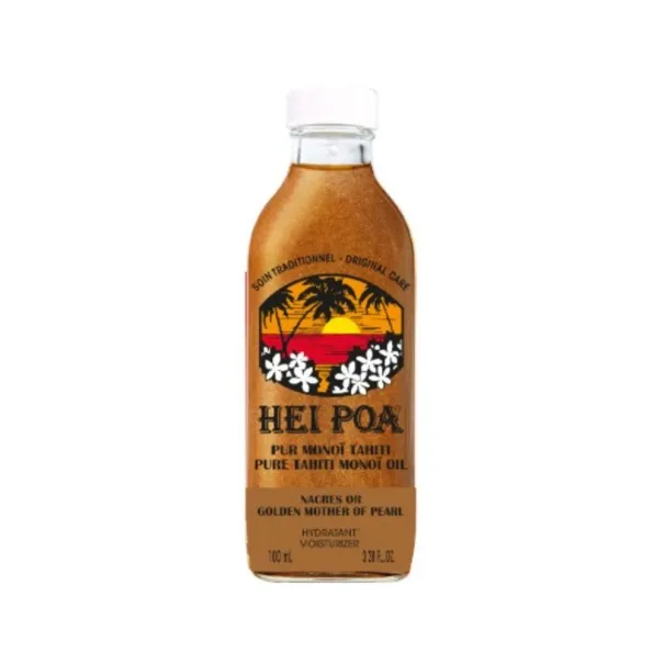 Huile de corps HEI POA  PUR MONOÏ DE TAHITI "NACRES OR" 100ML - HEI POA