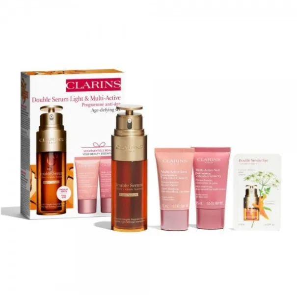 COFFRET DOUBLE SERUM LIGHT TEXTURE & MULTI-ACTIVE - CLARINS