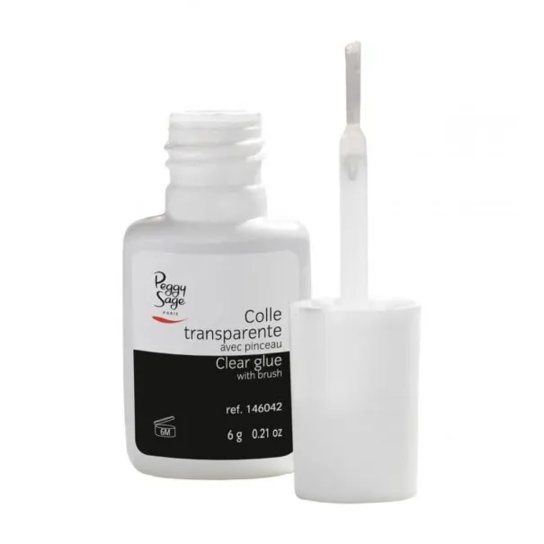 Colle à ongles Peggy Sage  COLLE TRANSPARENTE 15G AVEC PINCEAU - Peggy Sage
