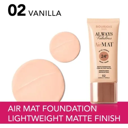 FOND DE TEINT BOURJOIS  ALWAYS-FABULOUS-AIR-MAT-00 - BOURJOIS
