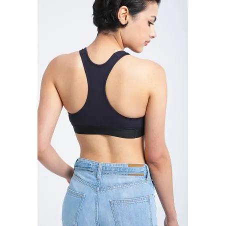 Pantalon large en denim avec ceinture à la taille - Billiorich