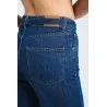 Pantalon large en denim avec ceinture à la taille - Billiorich