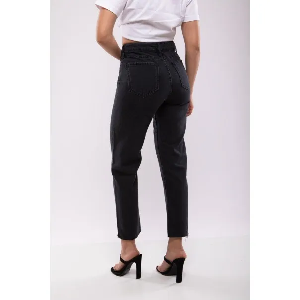 Jean Droit Taille Haute Noir – Billiorich - Billiorich