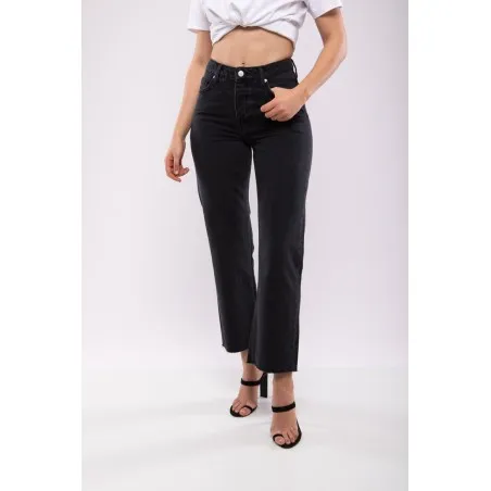 Jean Droit Taille Haute Noir – Billiorich - Billiorich