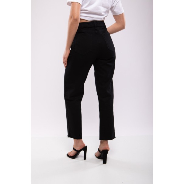 Jean Droit Taille Haute Noir – Billiorich - Billiorich