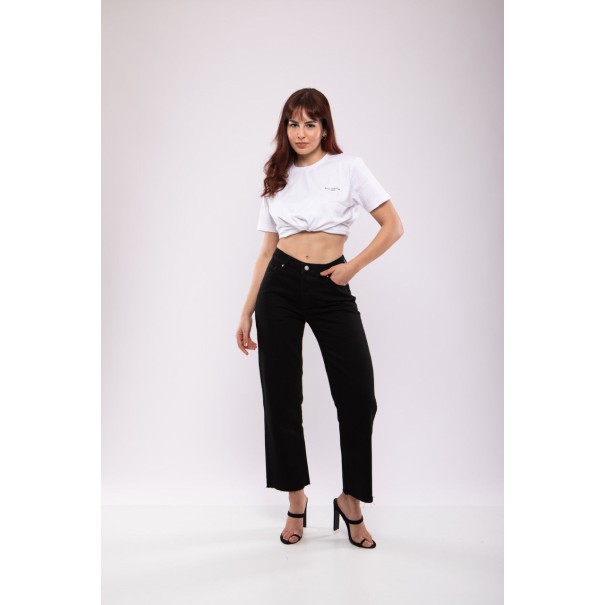 Jean Droit Taille Haute Noir – Billiorich - Billiorich