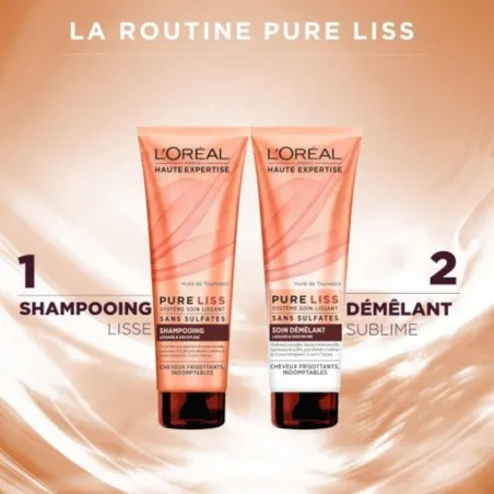 Shampooing L'Oréal  PURE LISS SHAMPOOING LISSAGE ET DISCIPLINE 250ML - L'OREAL
