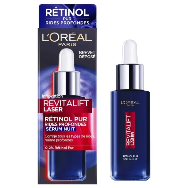 Sérum de visage L'Oréal  REVITALIFT LASER SÉRUM NUIT RÉTINOL PUR - L'OREAL