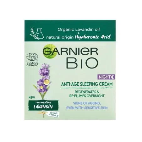 Crème anti-âge Garnier  GARNIER BIO CRÈME DE NUIT ANTI-ÂGE À L'EXTRAIT DE LAVANDIN 50 ML - Garnier