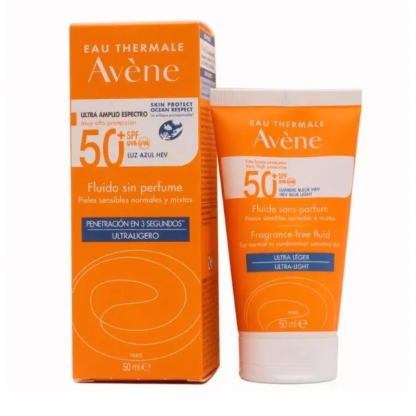 AVENE FLUIDE SPF 50+ PEAU SENSIBLE NORMALES A MIXTES 50ML - 