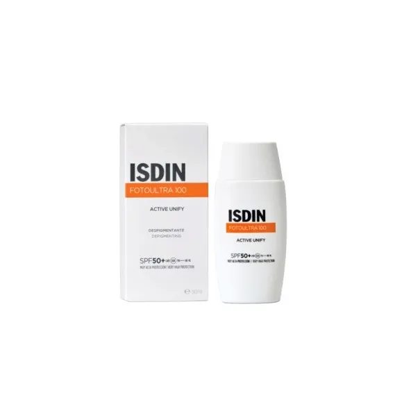ISDIN FOTOULTRA 100 ACTIVE UNIFY DEPIGMENTANT INVISIBLE SPF 50+ 50ML - isdin