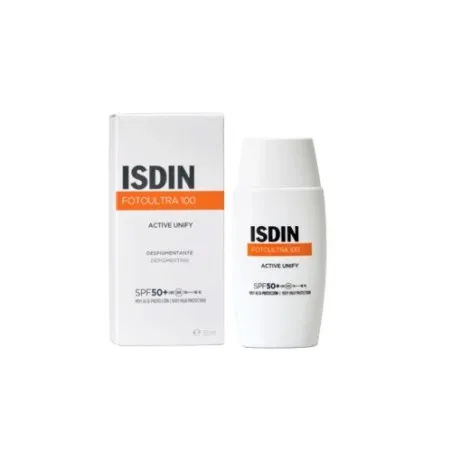 ISDIN FOTOULTRA 100 ACTIVE UNIFY DEPIGMENTANT INVISIBLE SPF 50+ 50ML - isdin