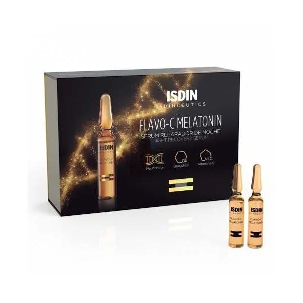 ISDIN ISDINCEUTICS FLAVO-C MELATONIN SERUM REPARATEUR NUIT 10 UNIDOSES DE 2ML - isdin
