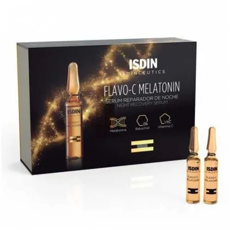 ISDIN ISDINCEUTICS FLAVO-C MELATONIN SERUM REPARATEUR NUIT 10 UNIDOSES DE 2ML - isdin