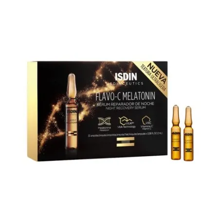 ISDIN ISDINCEUTICS FLAVO C MELATONIN SERUM REPARATEUR NUIT 30 UNIDOSES DE 2ML - 