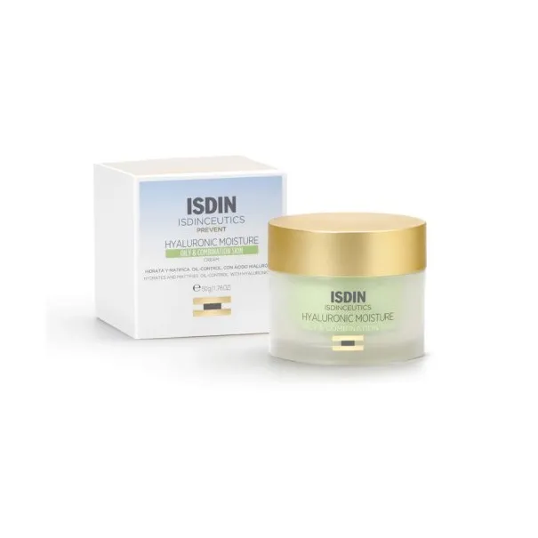 ISDIN ISDINCEUTICS CREME HYDRATANTE A BASE D'ACIDE HYALURONIQUE PEAUX MIXTES A GRASSES 50G - isdin