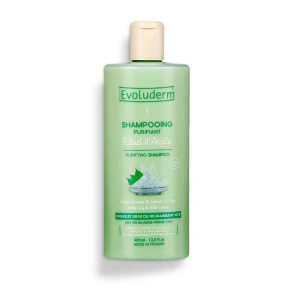 Shampoing evoluderm  EVOLUDERM SHAMPOING PURIFIANT SECRET D'ARGILE - evoluderm
