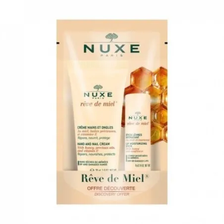 NUXE REVE DE MIEL STICK LEVRES 4G+CREME MAINS 30ML - NUXE