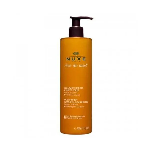 NUXE REVE DE MIEL GEL LAVANT SURGRAS VISAGE ET CORPS 400ML - NUXE