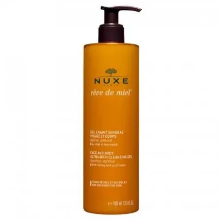 NUXE REVE DE MIEL GEL LAVANT SURGRAS VISAGE ET CORPS 400ML - NUXE