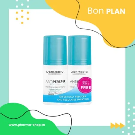 DUO DERMEDIC DEODORANT ANTI TRANSPIRANT 60ML (2EME OFFERT) - 