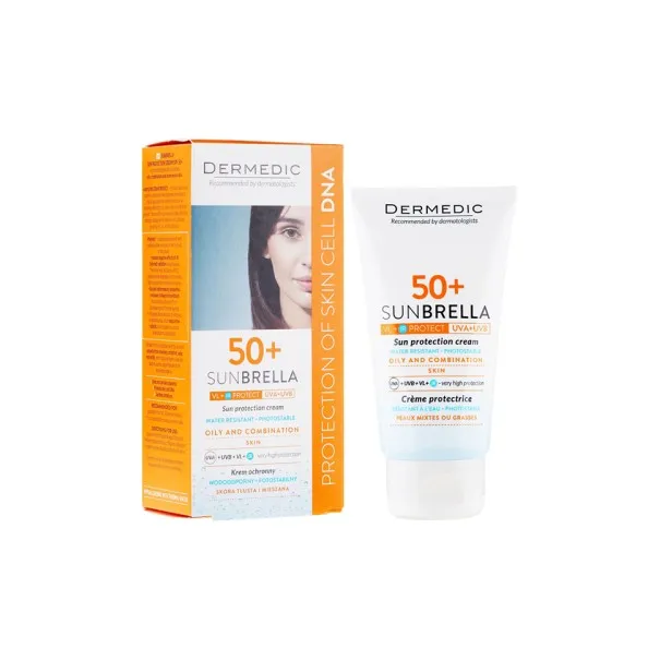 DERMEDIC SUNBRELLA ECRAN SPF50+ PEAUX MIXTES À GRASSES 40ML - 