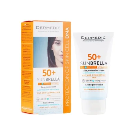 DERMEDIC SUNBRELLA ECRAN SPF50+ PEAUX MIXTES À GRASSES 40ML - 
