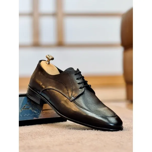 Chaussures en cuir – CLA14 Noir - MAKEBA