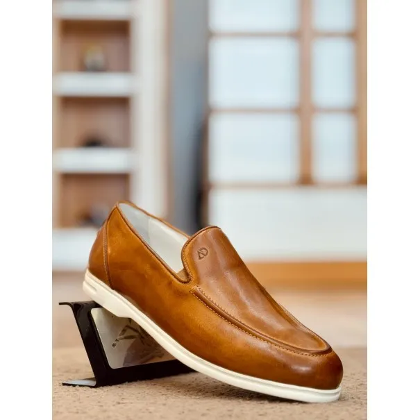 Mocassins en cuir – TE11 CAMEL - MAKEBA