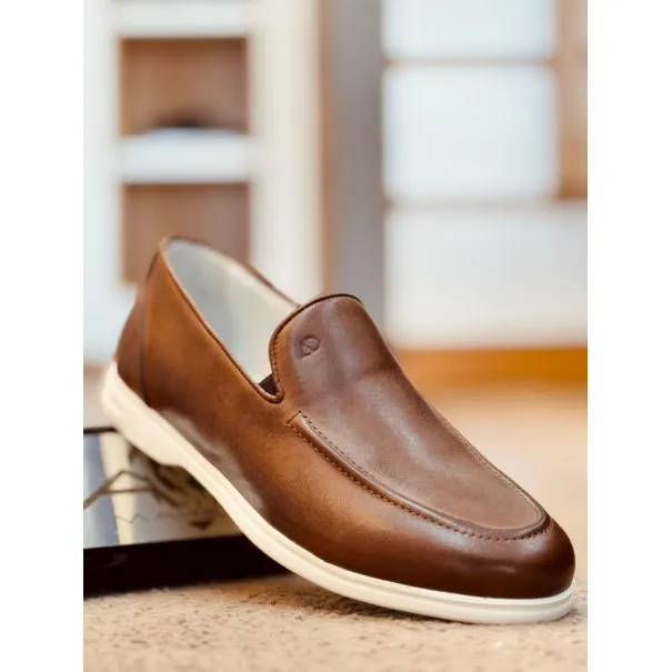 Mocassins en cuir – TE11 MARRON 234 - MAKEBA