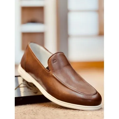 Mocassins en cuir – TE11 MARRON 234 - MAKEBA