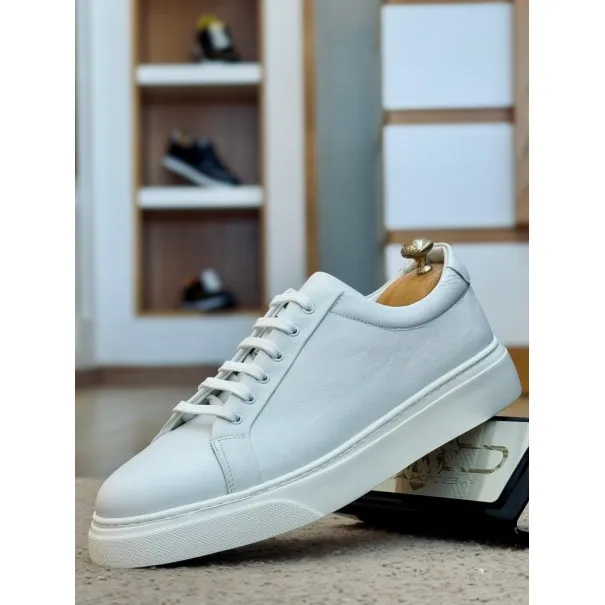 Baskets en cuir– 3250 BLANC FALL - MAKEBA