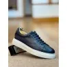 Baskets en cuir– 3216 BLEU FALL - MAKEBA