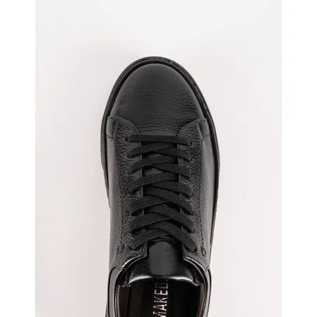 Baskets légeres en cuir Enzo – E15 Noir Fall - MAKEBA