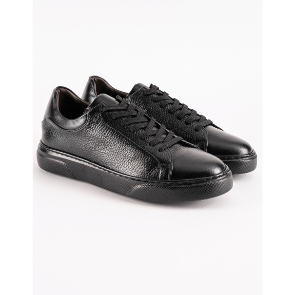 Baskets légeres en cuir Enzo – E15 Noir Fall - MAKEBA