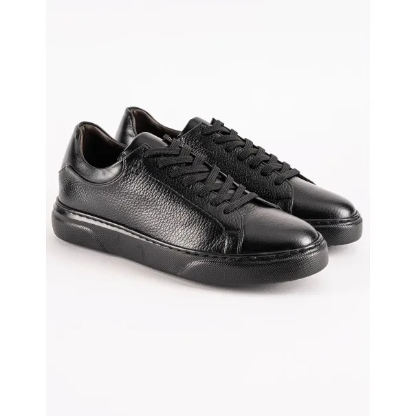 Baskets légeres en cuir Enzo – E15 Noir Fall - MAKEBA