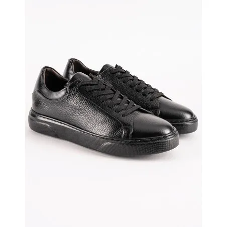 Baskets légeres en cuir Enzo – E15 Noir Fall - MAKEBA