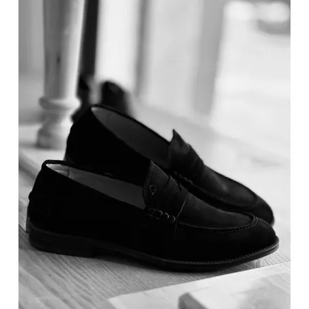 Mocassin Homme MAKEBA  CH07 DAIM NOIR - MAKEBA