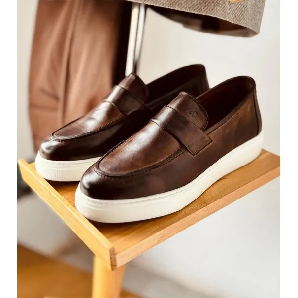 Chaussures en cuir – 3204 Marron - MAKEBA