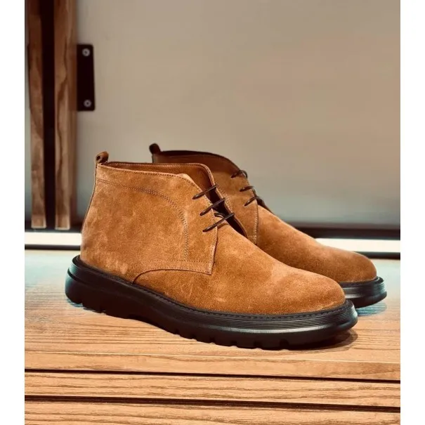 Boots homme en Cuir – 110 DAIM CAMEL - MAKEBA