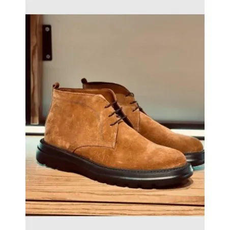 Boots homme en Cuir – 110 DAIM CAMEL - MAKEBA