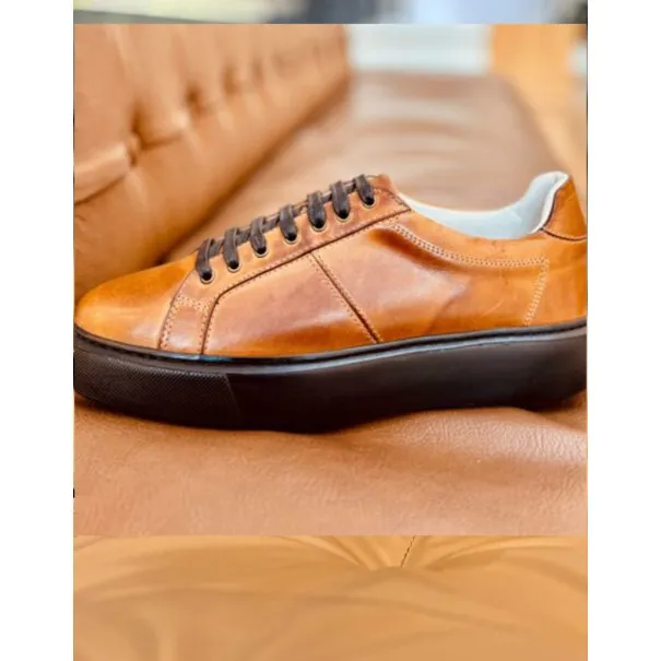 Baskets en cuir– 8911 CAMEL - MAKEBA