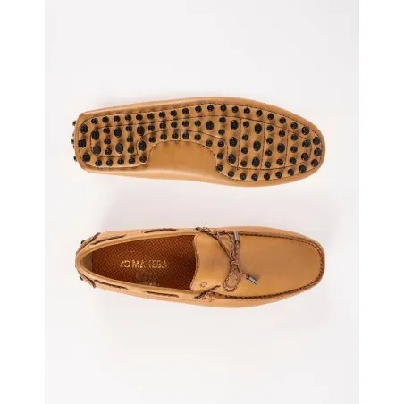 Mocassins en cuir Tito – PP02 Camel - MAKEBA