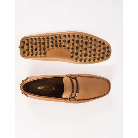Mocassins en cuir Tito – PP05 Camel - MAKEBA