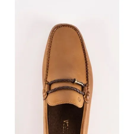 Mocassins en cuir Tito – PP05 Camel - MAKEBA