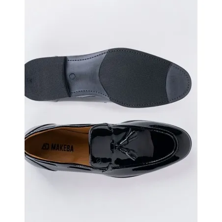 Chaussures en cuir Luca – CLA6 Vernis Noir - MAKEBA