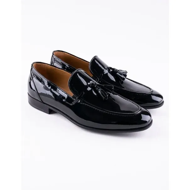 Chaussures en cuir Luca – CLA6 Vernis Noir - MAKEBA